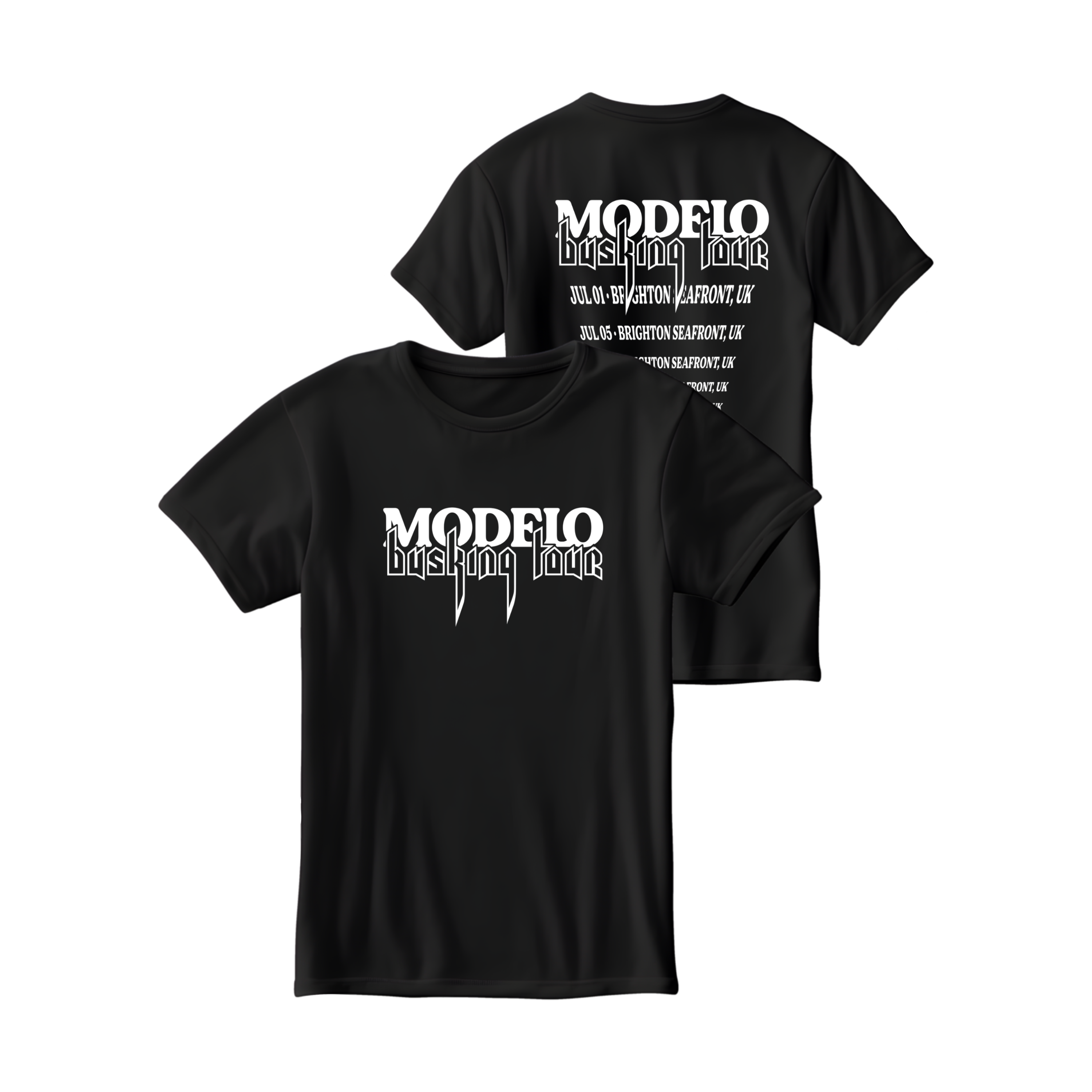 Camiseta Modelo band negra